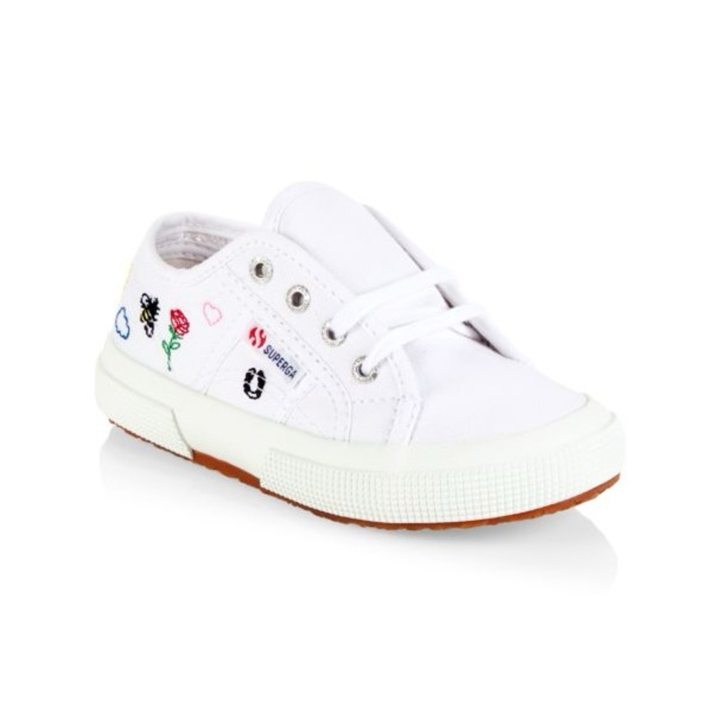 NWOT SUPERGA Girl's 2750 Embroidered Sneakers Size 13.5